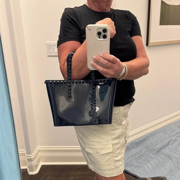 Carmen Sol NWT Navy Blue Women's Tote Bag - Picture 4 of 11